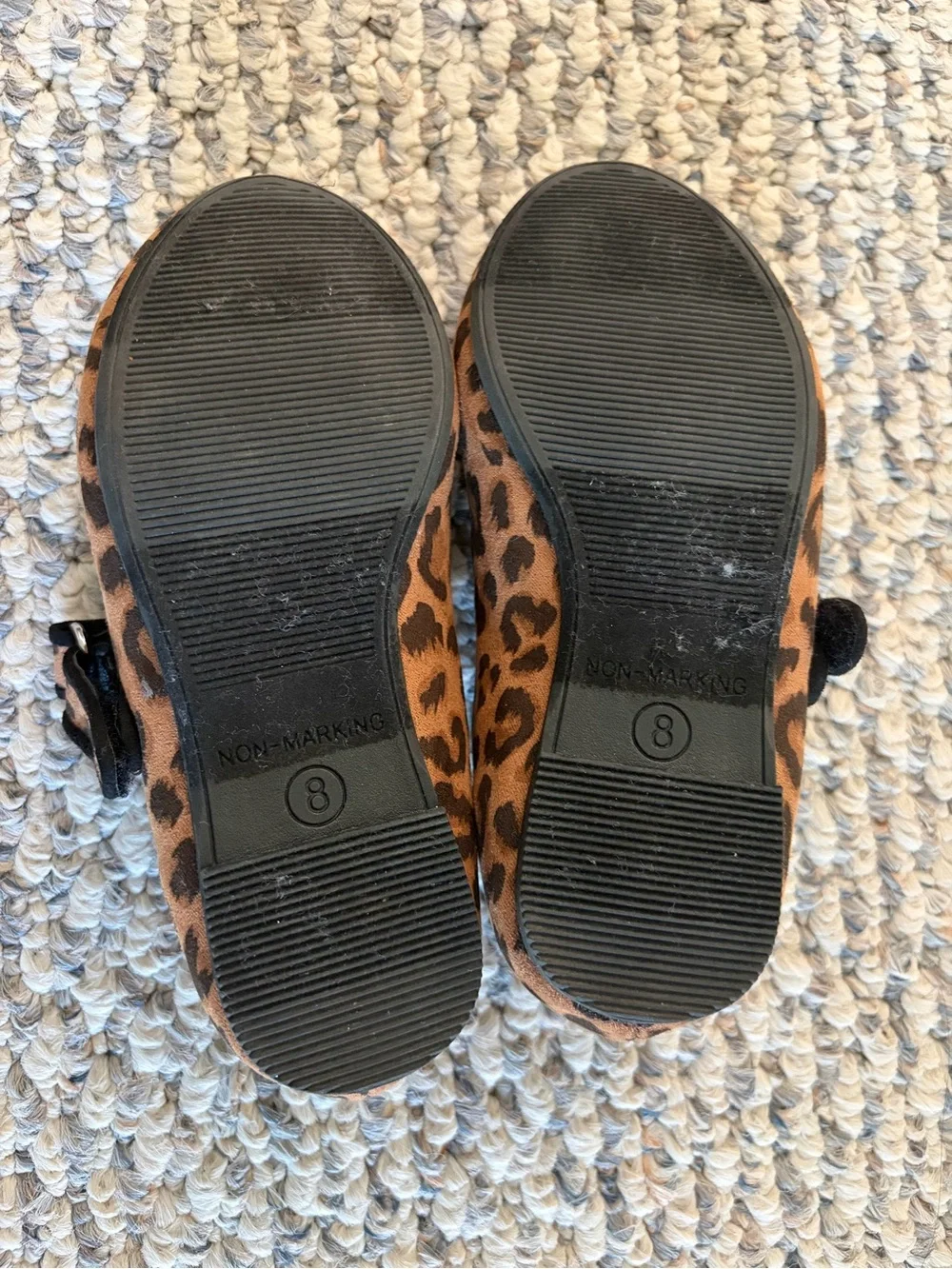 Cat & Jack Leopard Print Mary Jane Shoes - Brown & Black